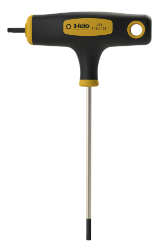 felo T-Griff mit Seitenabtrieb TORX® T 15 x 125